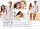 White and Navy Devoted Dreams Photo Save the Date Cards Image 6 of 6